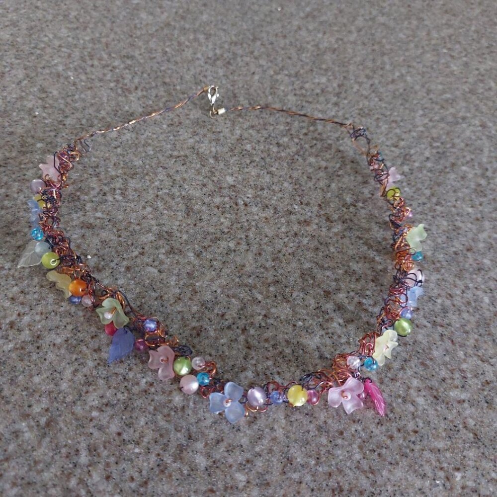 Handmade in France: Beaded Floral Necklace